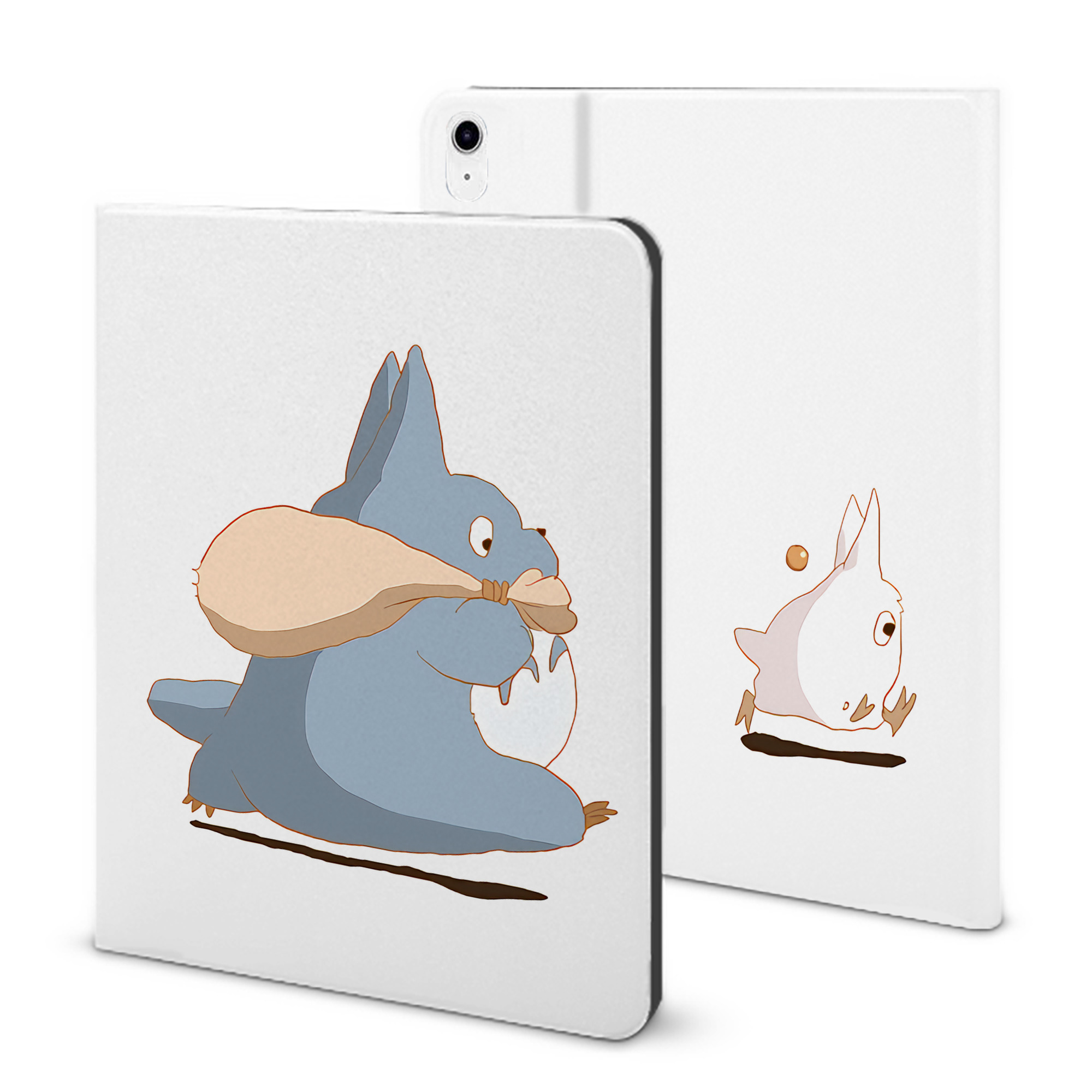 （画像用） となりのトトロ 草壁メイ 草壁サツキ My Neighbor Totoro Satsuki Kusakabe Mei Kusakabe IPad ケース ブック型 PUレザー TPU 耐衝撃 軽量 薄型 ペン収納なし 全面保護 IPad 各モデル対応